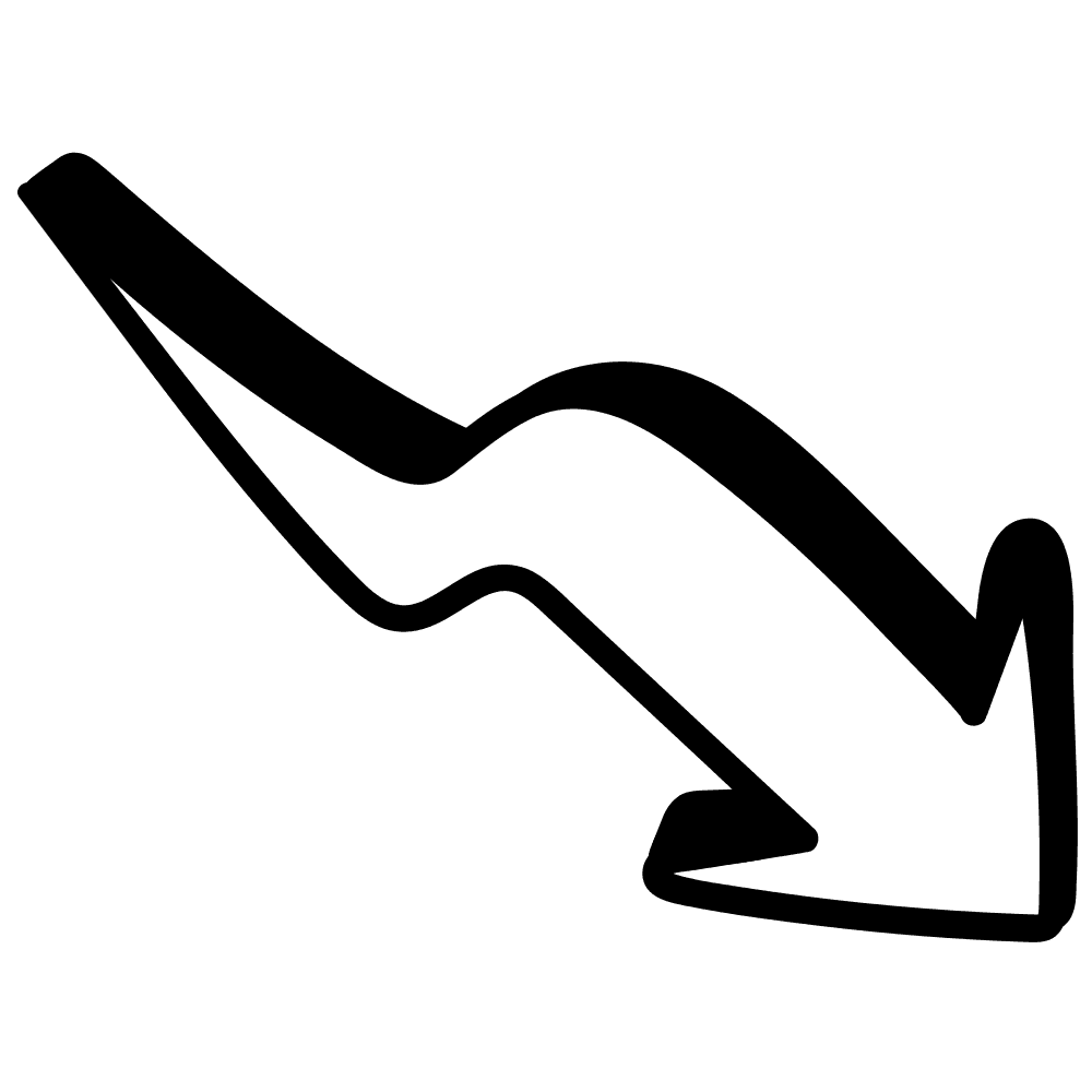 Downward trend arrow