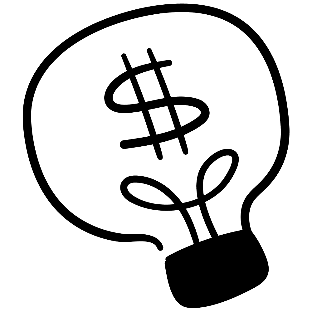 Lightbulb with dollar sign