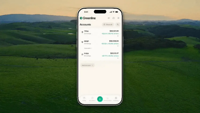 Redesigned accounts view in Greenline