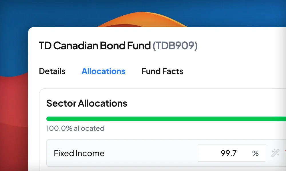Mutual fund tracking in Greenline