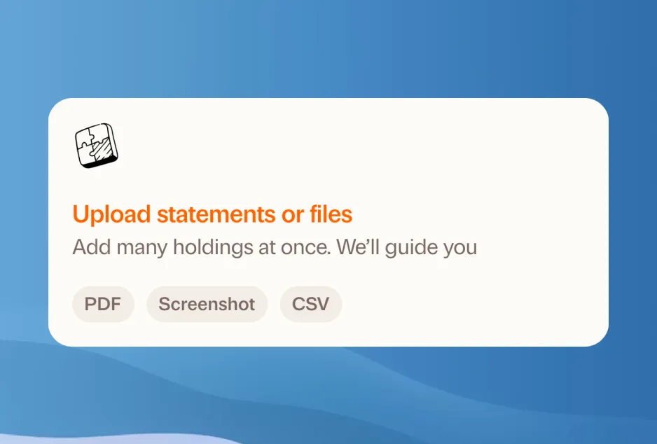 Greenline upload interface showing PDF, Screenshot, and CSV options