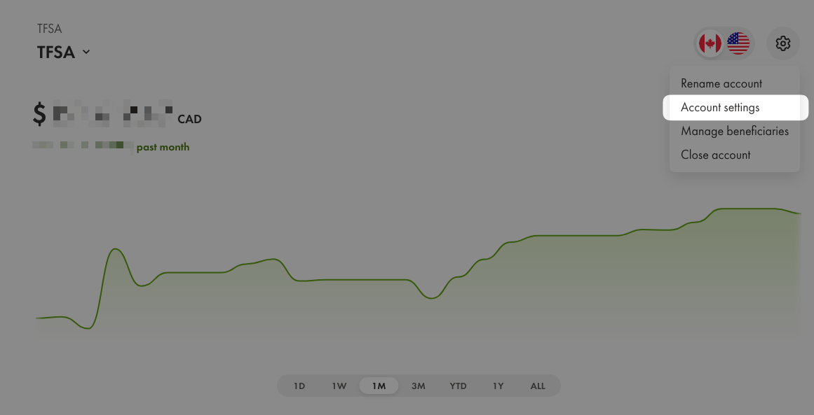 Account Settings button